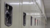 Student lockers in Hammer Health Sciences Center